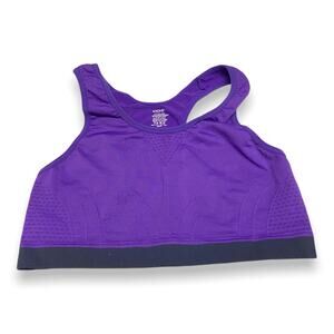 Jockey Womens Girls Sports Bra Size Medium Purple Gray 30